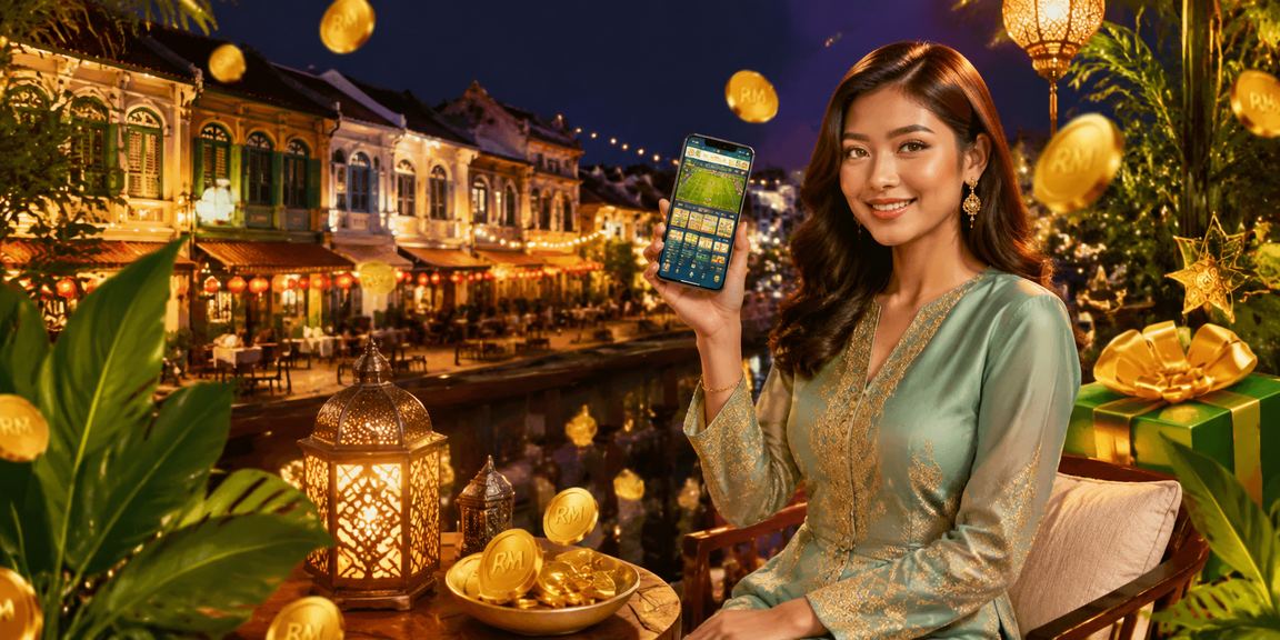 Pertaruhan sukan semasa Hari Raya di Ipoh dengan paparan odds perlawanan yang meriah